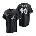 Toronto Blue Jays #90 Adam Cimber Black White Puhics Collection Jersey