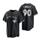 Toronto Blue Jays #90 Adam Cimber Black White Puhics Collection Jersey