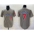 Chicago Cubs #7 Dansby Swanson Gray Puhics Limited Stitched Jersey