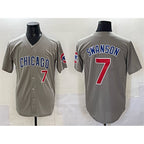 Chicago Cubs #7 Dansby Swanson Gray Puhics Limited Stitched Jersey