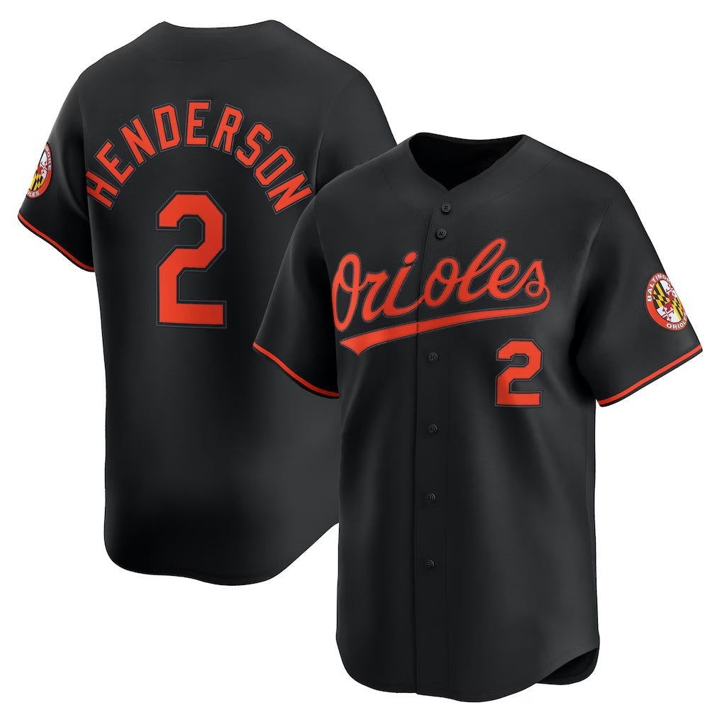 Baltimore Orioles #2 Gunnar Henderson Black Puhics Alternate Limited Player Jersey