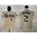 Boston Red Sox #2 Alex Bregman Cream Puhics Gothic Vapor Limited Stitched Jersey