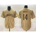 San Diego Padres #14 Tyler Wade Tan Puhics Cool Base Stitched Jersey