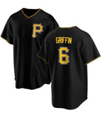 Pittsburgh Pirates #6 Konnor Griffin Black Puhics Cool Base Stitched Jersey