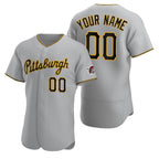 Custom Pittsburgh Pirates Gray Puhics Stitched Flex Base 2020 Road Jersey