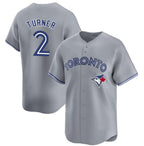 Toronto Blue Jays #2 Justin Turner Gray Puhics Cool Base Stitched Jersey