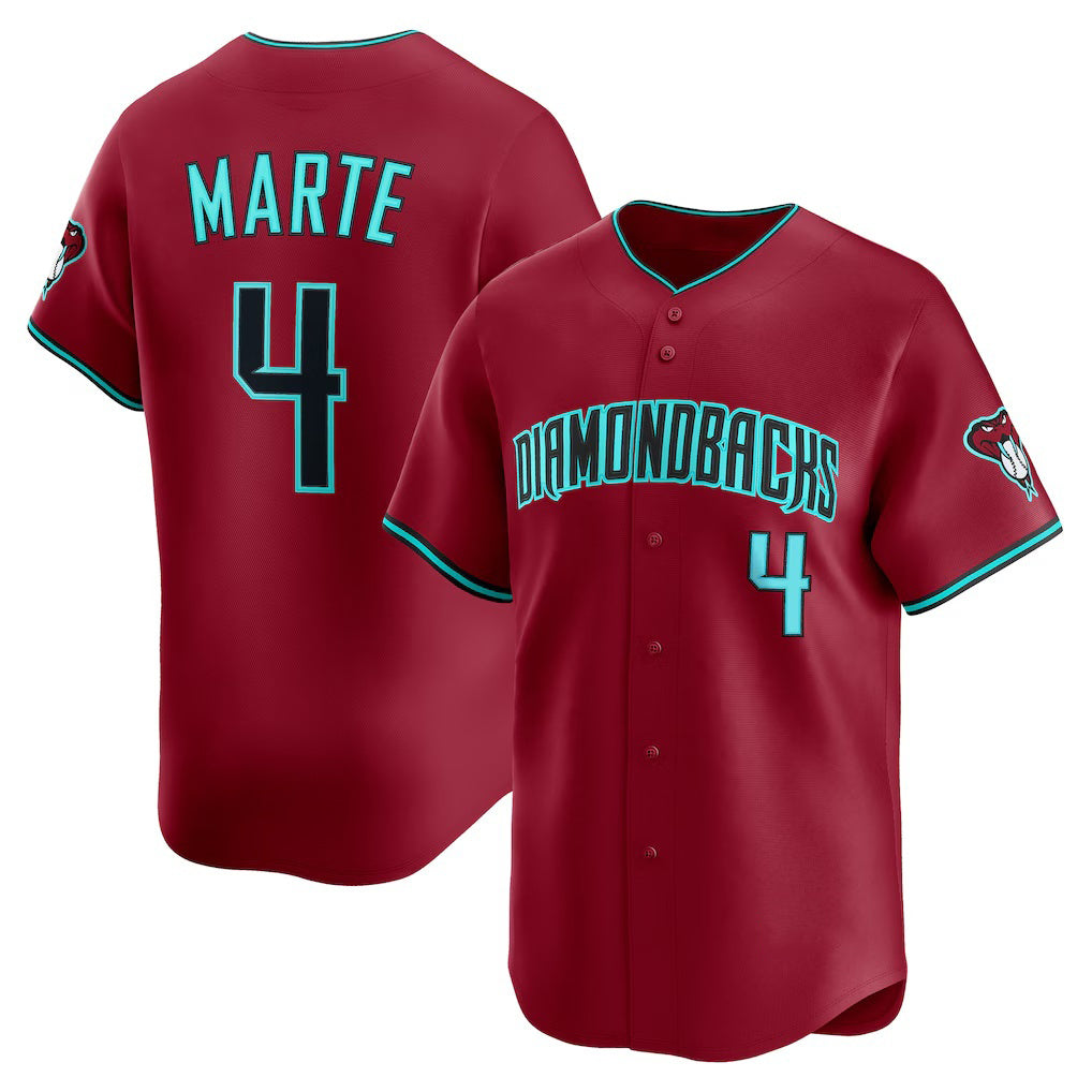Arizona Diamondbacks #4 Ketel Marte Red Puhics Alternate 2 Limited Player Jersey