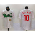 Philadelphia Phillies #10 J.T. Realmuto White Green Puhics Cool Base Stitched Jerseys