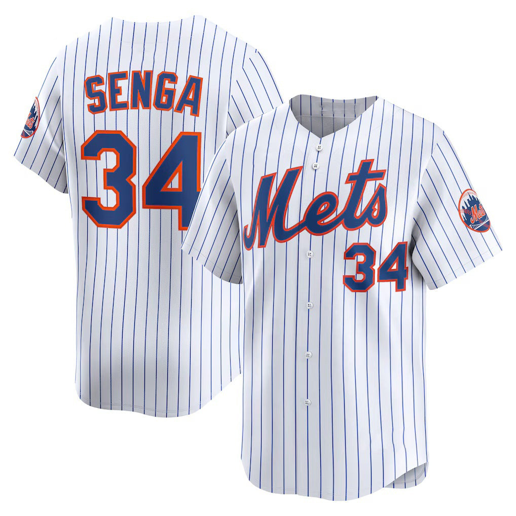 New York Mets #34 Kodai Senga White Puhics Home Limited Player Jersey