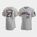 Houston Astros #27 Jose Altuve Gray Puhics 60th Anniversary Flex Base Stitched Jersey