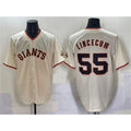 San Francisco Giants #55 Tim Lincecum Cream Puhics 2024 Home Limited Stitched Jersey