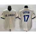 Los Angeles Dodgers #17 Shohei Ohtani Cream Puhics 2024 City Connect Limited Stitched Jerseys