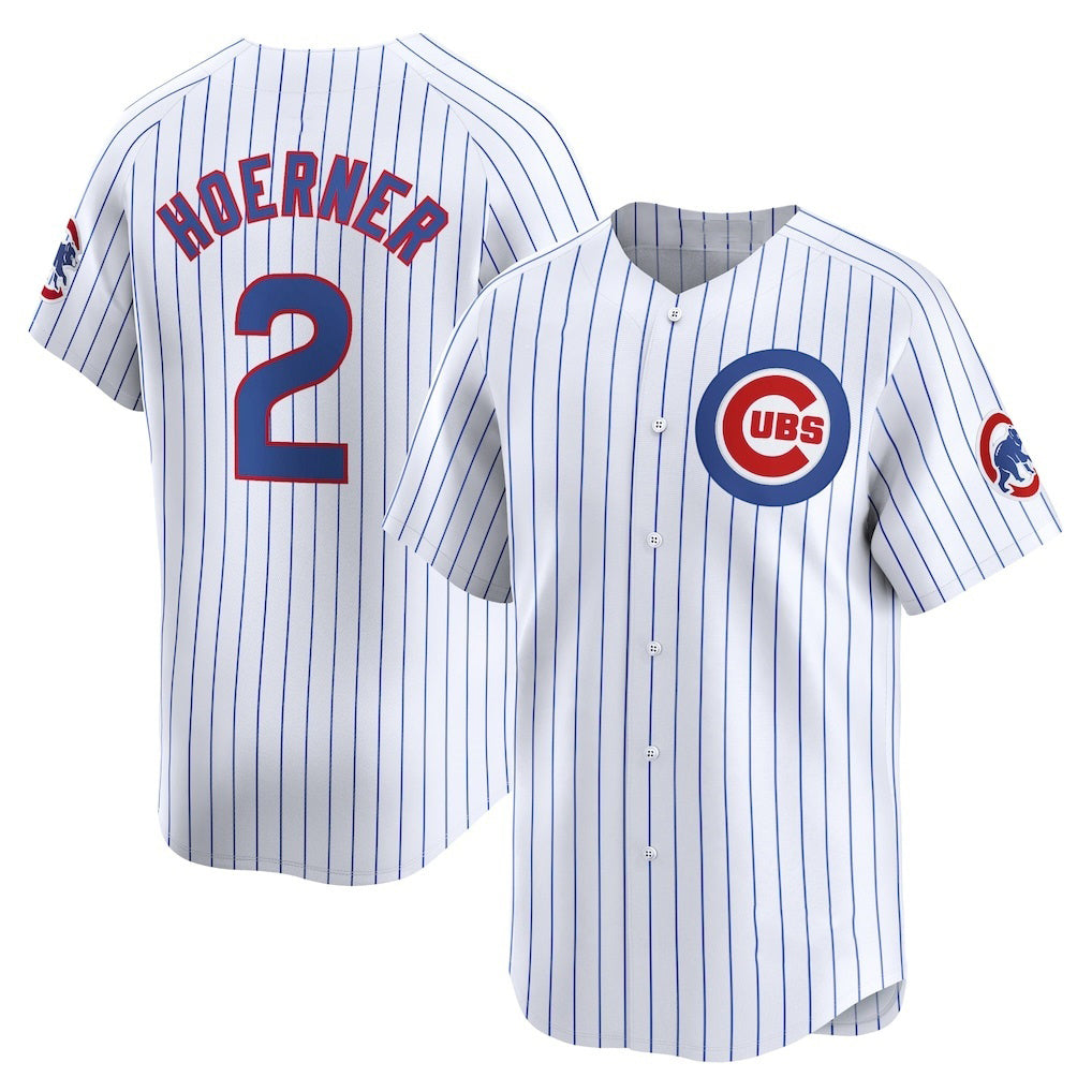 Chicago Cubs #2 Nico Hoerner White Puhics Home Limited Player Jersey