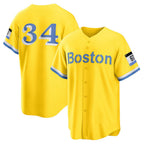 Boston Red Sox #34 David Ortiz Gold Puhics Retired Player City Connect Replica Jersey