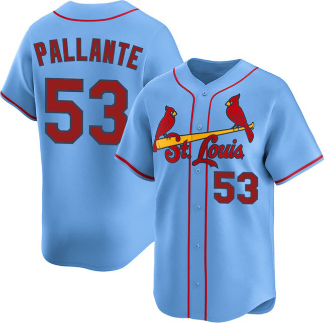 St. Louis Cardinals #53 Andre Pallante Blue Puhics Alternate Limited Stitched Jersey