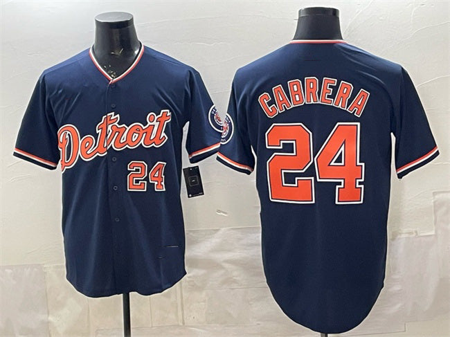 Detroit Tigers #24 Miguel Cabrera Navy Puhics 2026 Alternate Vapor Premier Limited Stitched Jersey