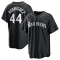 Seattle Mariners #44 Julio Rodr¨ªguez Black Puhics Lights Out Limited Stitched Jersey