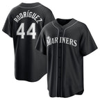 Seattle Mariners #44 Julio Rodr¨ªguez Black Puhics Lights Out Limited Stitched Jersey