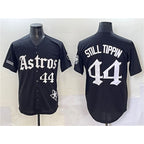 Houston Astros #44 Still Tippin Black Puhics Gothic 'Houston Born Barrio Raised' Limited Stitched Jersey