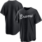 Atlanta Braves Blank Black Puhics Lights Out Limited Stitched Jersey