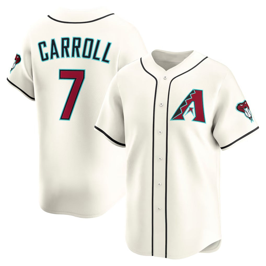 Arizona Diamondbacks #7 Corbin Carroll Cream Puhics Home Limited Player Jersey