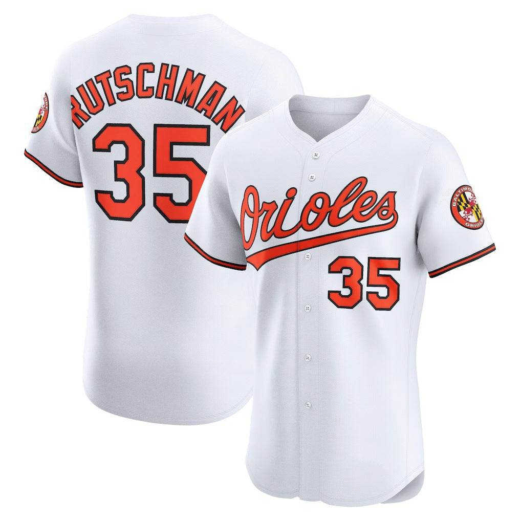 Baltimore Orioles #35 Adley Rutschman White Puhics Home Elite Jersey