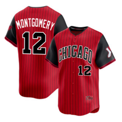 Chicago White Sox #12 Colson Montgomery Red Black Puhics 2025 City Connect Limited Stitched Jersey