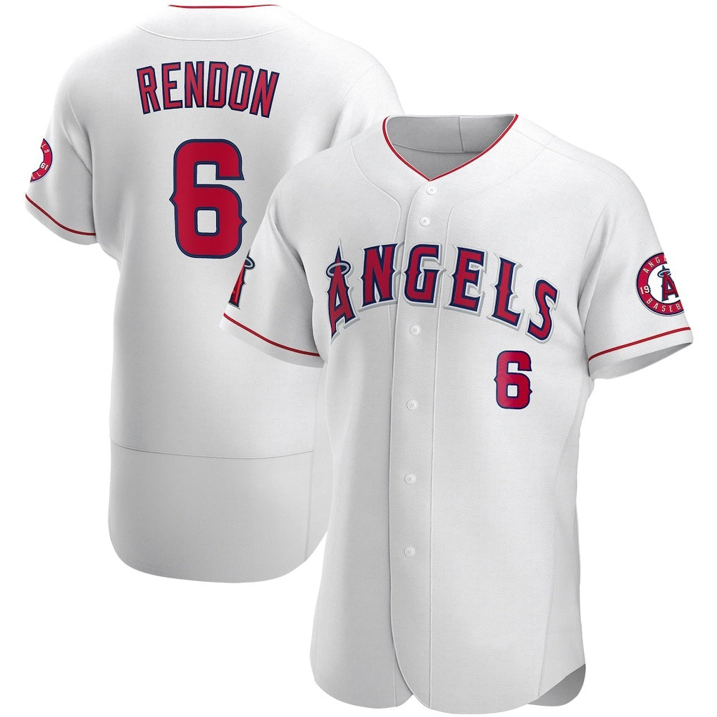 Los Angeles Angels #6 Anthony Rendon White Puhics Authentic Player Jersey