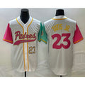 San Diego Padres #23 Fernando Tatis Jr Number White Puhics NEW 2023 City Connect Cool Base Stitched Jersey 2