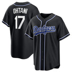 Los Angeles Dodgers #17 Shohei Ohtani 2026 Black Puhics Out Stitched Jersey