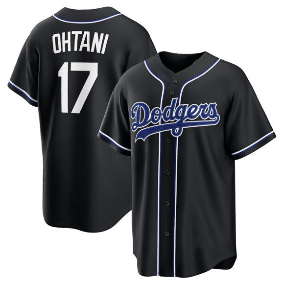 Los Angeles Dodgers #17 Shohei Ohtani 2026 Black Puhics Out Stitched Jersey