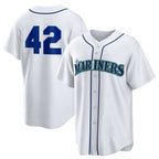 Seattle Mariners #42 Jackie Robinson White Puhics Home 2025 Day Replica Jersey