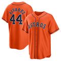 Houston Astros #44 Yordan ¨¢lvarez Orange Puhics Alternate Replica Player Jersey
