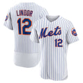 New York Mets #12 Francisco Lindor White Puhics Home Authentic Player Jersey