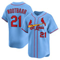 St. Louis Cardinals #21 Lars Nootbaar Light Blue Puhics Alternate Limited Jersey