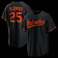 Baltimore Orioles #25 Pete Alonso Black Puhics Alternate Replica Jersey