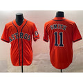Houston Astros #11 Cam Smith Orange Puhics Cool Base Stitched Jersey