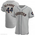 Houston Astros #44 Yordan Alvarez Authentic Gray Puhics Road Jerseys