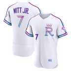 Kansas City Royals #7 Bobby Witt Jr. White Puhics 2026 City Connect Authentic Sponsor Patch Jersey