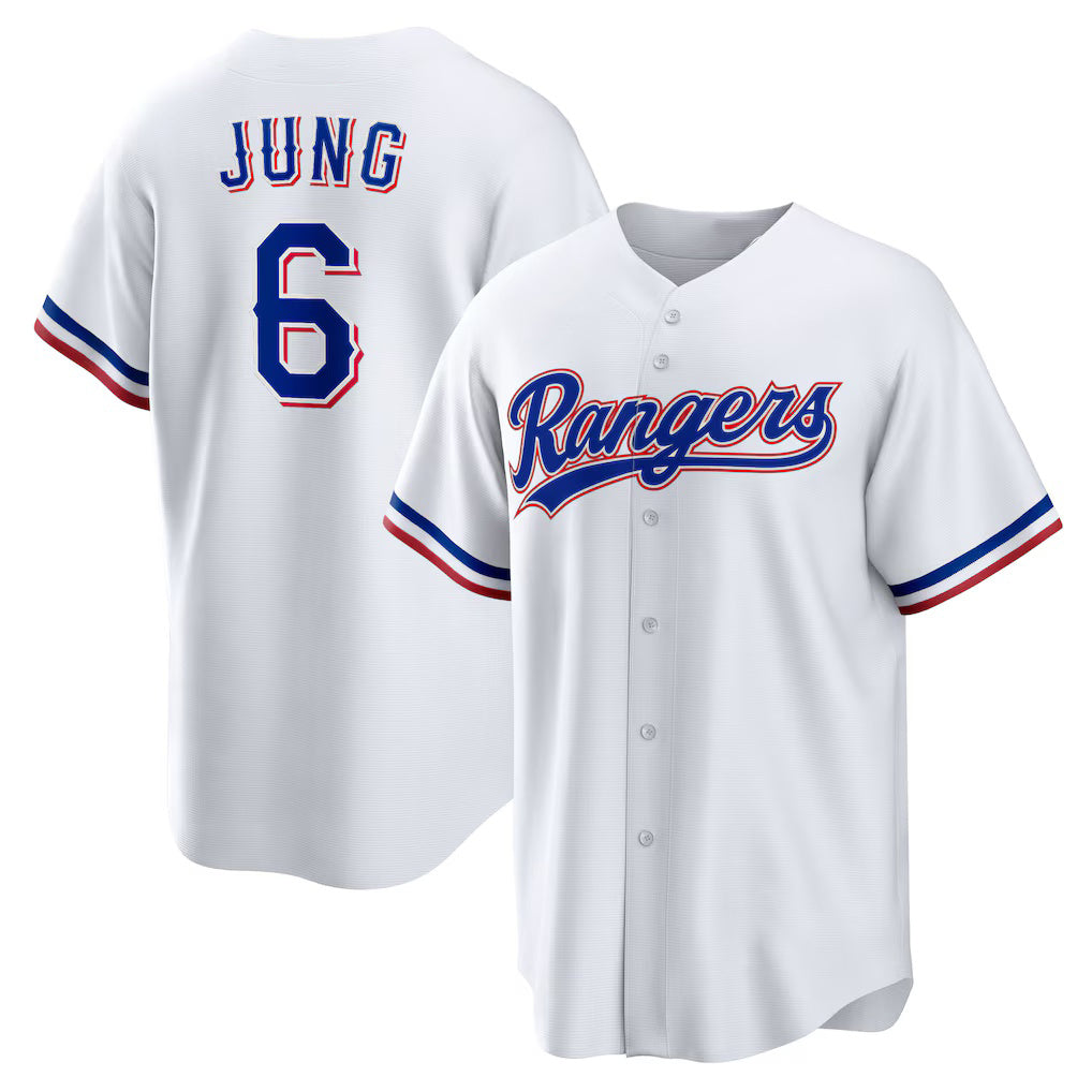 Texas Rangers #6 Josh Jung White Puhics Replica Player Jersey