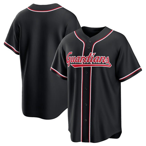 Cleveland Guardians Blank 2026 Black Puhics Out Stitched Jersey