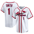 St. Louis Cardinals #1 Ozzie Smith White Puhics Throwback Cooperstown Collection Limited Jersey