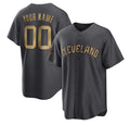 Custom Cleveland Guardians Active Player Charcoal Puhics 2022 All-Star Cool Base Stitched Jersey