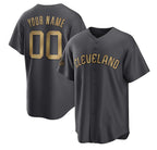 Custom Cleveland Guardians Active Player Charcoal Puhics 2022 All-Star Cool Base Stitched Jersey