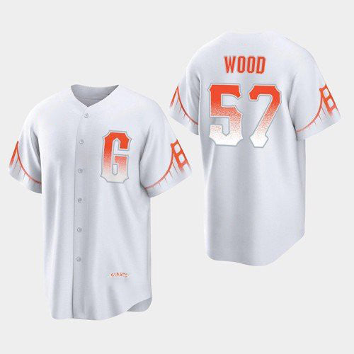 San Francisco Giants #57 Alex Wood White Puhics 2021 City Connect Jersey