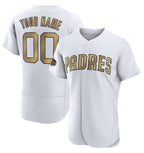 Custom San Diego Padres Active Player White Puhics 2022 All-Star Flex Base Stitched Jersey