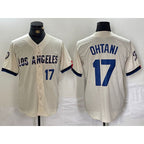 Los Angeles Dodgers #17 Shohei Ohtani Cream Puhics 2024 City Connect Limited Stitched Jersey 2