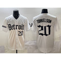 Detroit Tigers #20 Spencer Torkelson White Puhics 'Motor Gothic Edition' Vapor Premier Limited Stitched Jersey