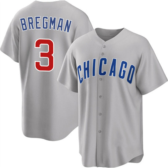 Chicago Cubs #3 Alex Bregman Gray Puhics 2026 Cool Base Limited Stitched Jersey