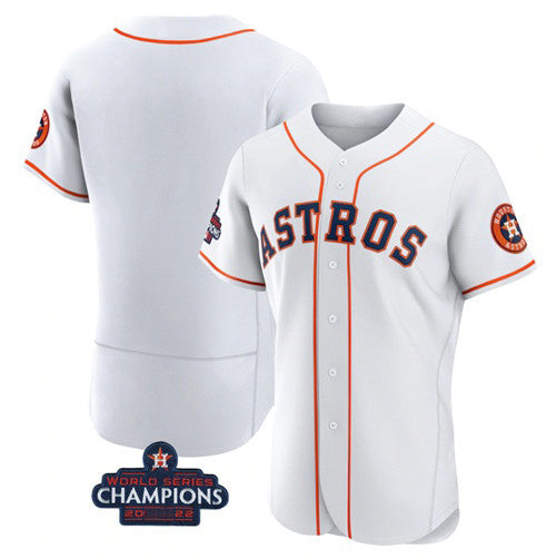 Houston Astros Blank White Puhics 2022 World Series Champions Flex Base Stitched Jersey